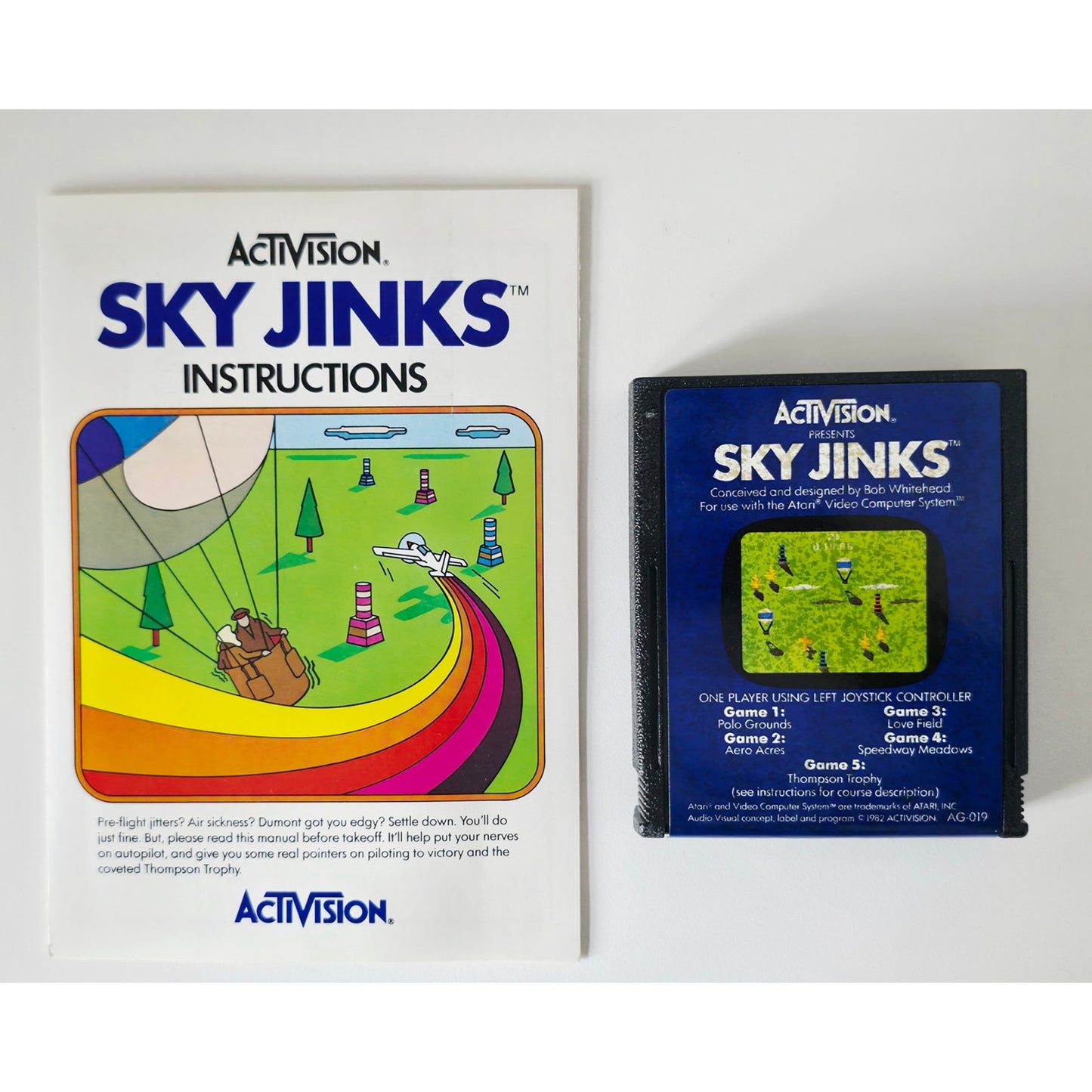 Atari 1982 SKY JINKS Video Game NOS Open Box with Wear Unsold Dealer Stock