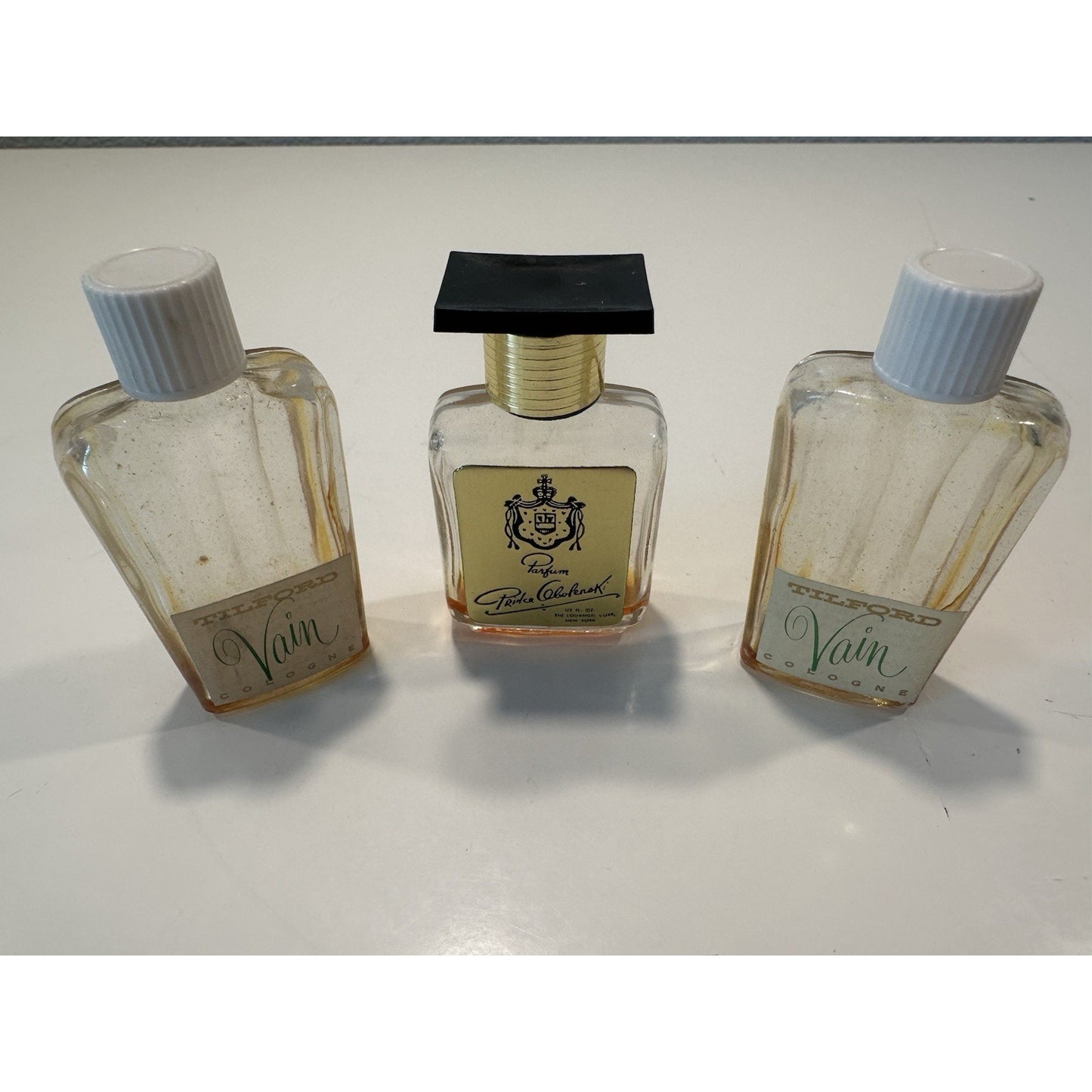 VINTAGE 1950's Perfume Bottles Set of 3 Tilford Vain and Price Abolenski in Box