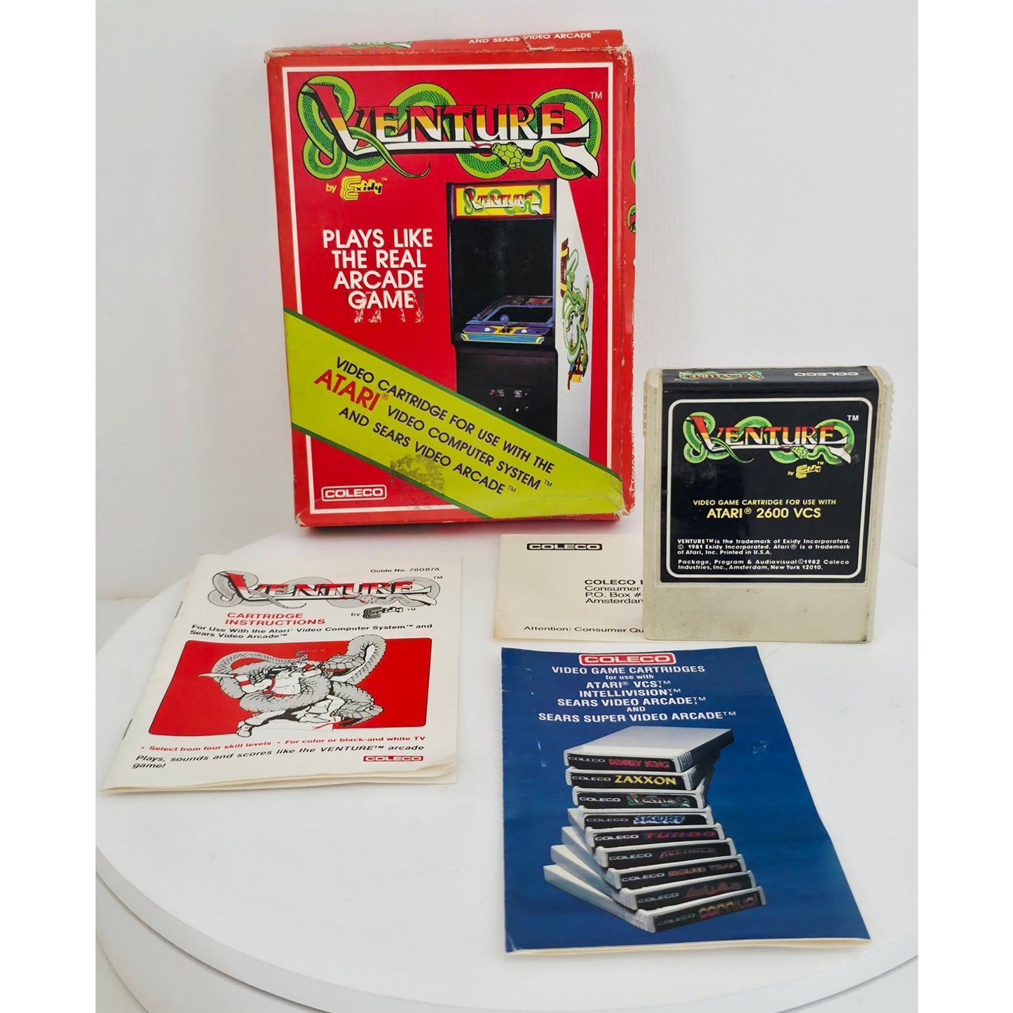 Atari 1982 Venture Video Game NOS Open Box with Wear Unsold Dealer Stock