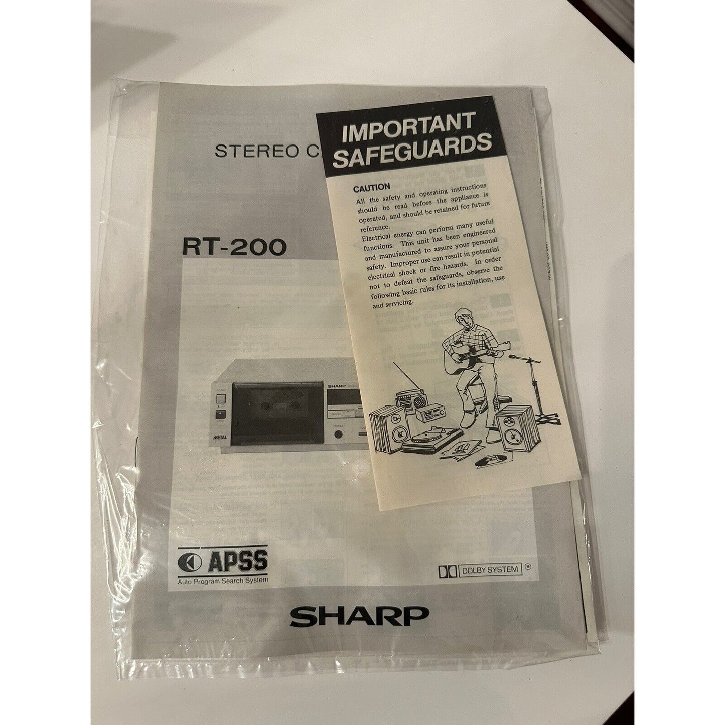 VINTAGE *NEW* 1980's Sharp RT-200 Japan Stereo Cassette Tape Deck