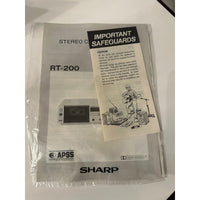 VINTAGE *NEW* 1980's Sharp RT-200 Stereo Cassette Tape Deck Made in Japan