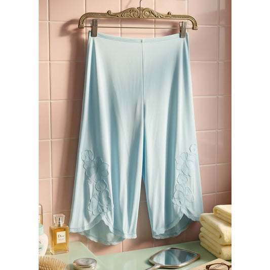 VINTAGE *NEW* 1960's Kayser Women's Light Blue w/Lace Bloomers Panties Size S