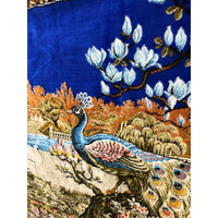 VINTAGE *PRISTINE* 1960's Royal Peacock Labonese Velvet Tapestry