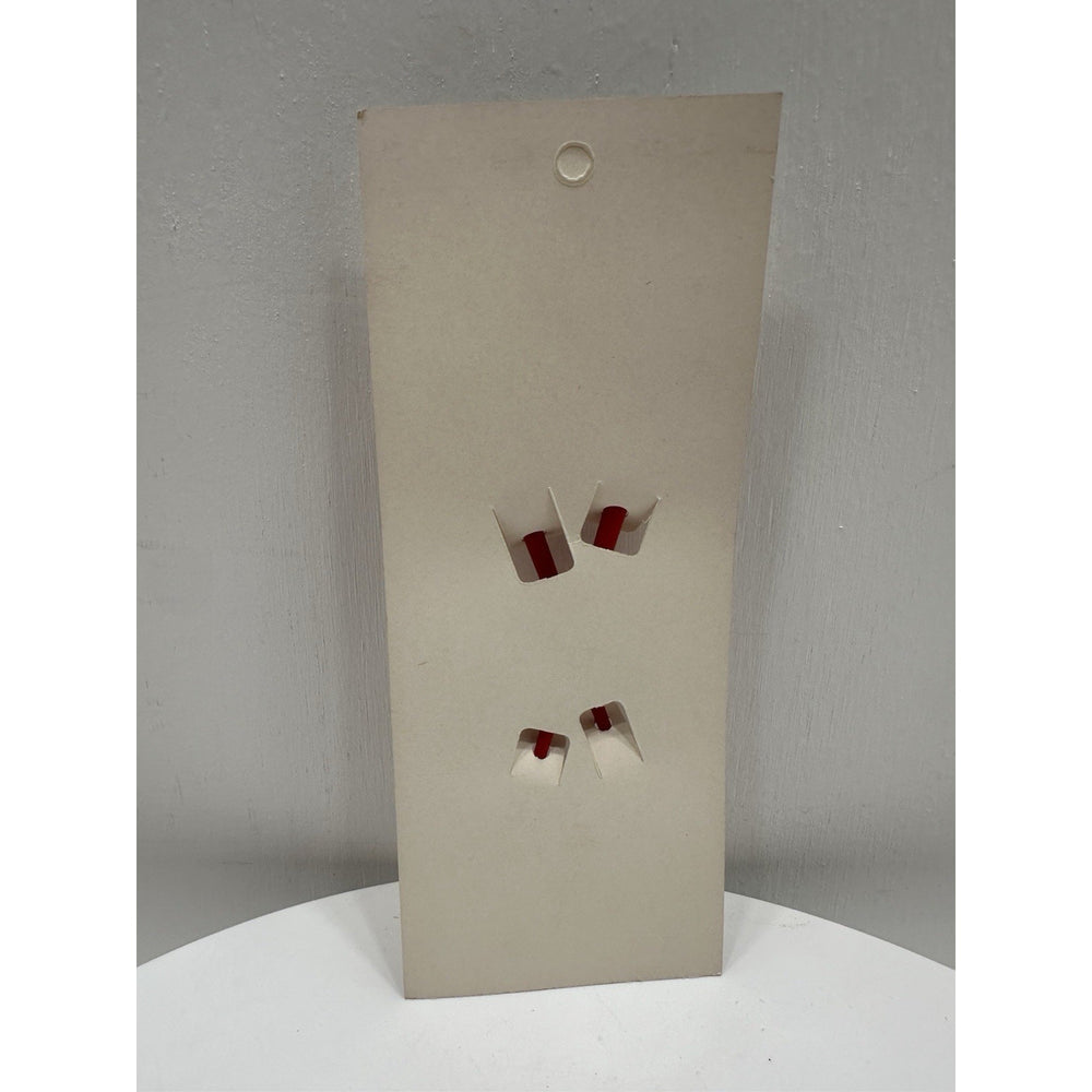 VINTAGE *NEW* 1970's Tip Top Hair Chignon Charm ChopSticks Red/White