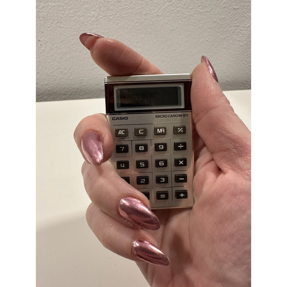 VINTAGE *NEW* CASIO M-811 Micro Card Electronic Calculator