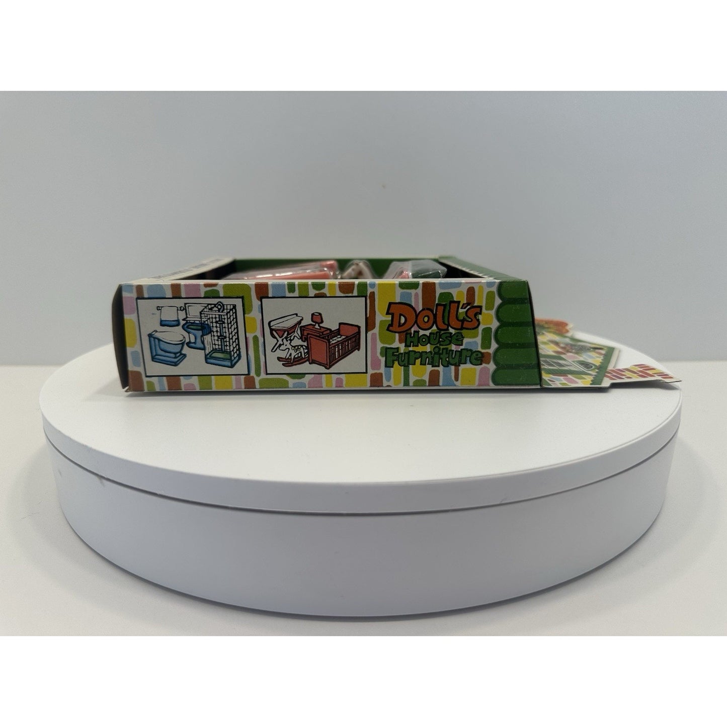 VINTAGE *NEW* 1970's Nursery Bedroom w/ Crib Dollhouse Furniture Set