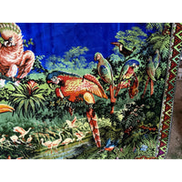 VINTAGE *PRISTINE* 1960's Bird Soirée Italian Velvet Tapestry