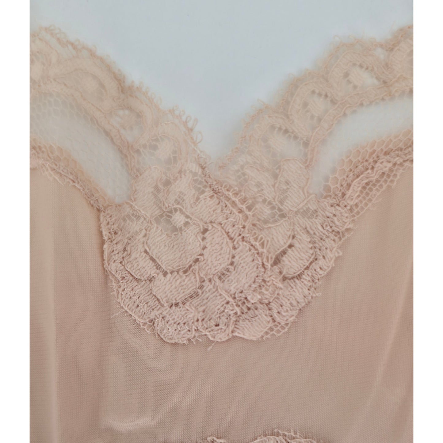 VINTAGE *NEW* 1960's Kayser Women's Beige with Lace Trim Slip Dress Size 36