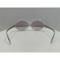 VINTAGE *NEW* 1970's Glam Unisex Clear Circle Frame w/Lavender Lenses Sunglasses