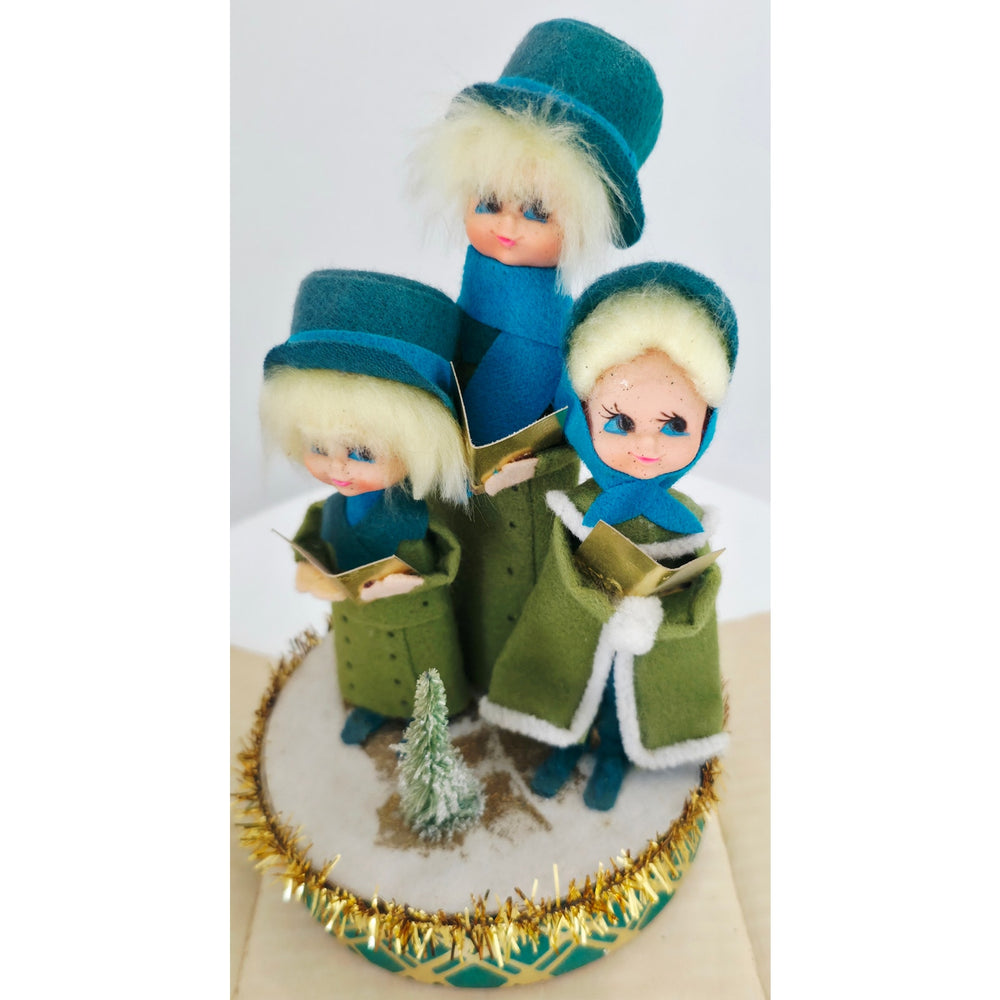 VINTAGE *NEW* 1960's Wind-Up Musical Choir Silent Night 2426 Green Made in Japan