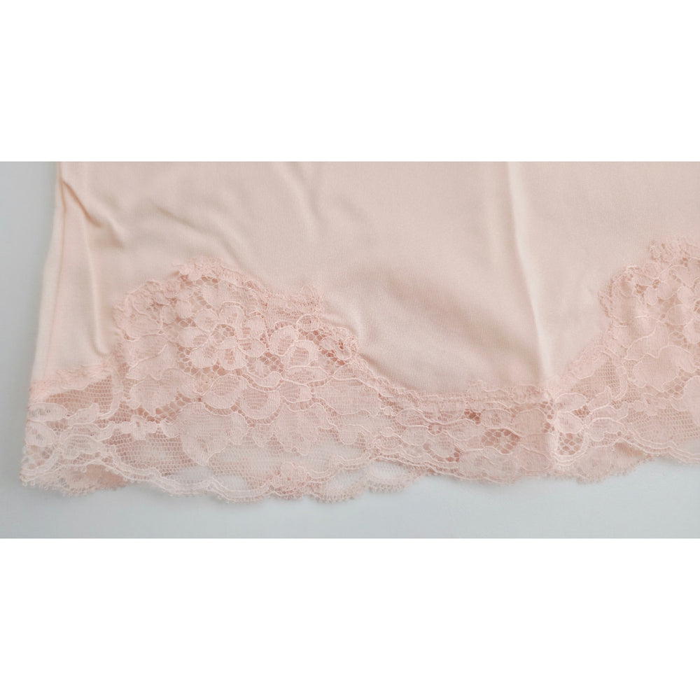 VINTAGE *NEW* 1960's Kayser Women's Light Peach with Lace Trim Long Slip Size S