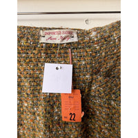 VINTAGE *NEW* 1960's Women's Tweed Italian Wool Mid-length Zip Skirt Size S