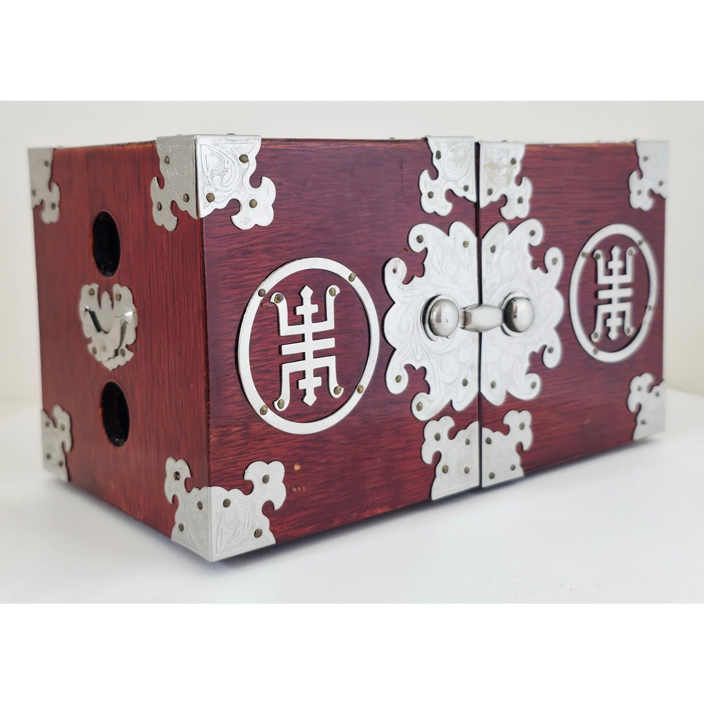VINTAGE *NEW* 1960's Korean Folding Jewelry Box with 4 Drawers