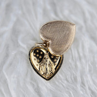 VINTAGE *NEW* 1950's Gold-Toned Heart Shaped Locket 1"