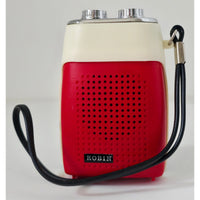 VINTAGE *NEW*1960's ROBIN AIE-741 Red and Black Solid State Micro AM Transistor