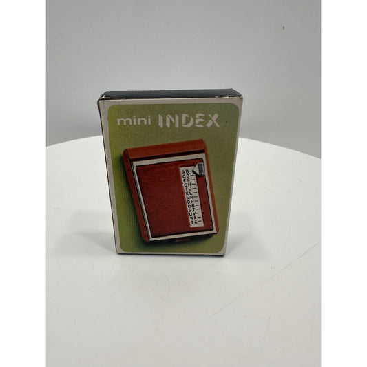 Vintage *NEW* 1960's Mini INDEX A-Z Flip Open Telephone Address Rolodex Orange