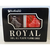 VINTAGE *NEW* Royal Washable Plastic Playing Cards Double Deck
