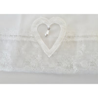 VINTAGE *NEW* 1960's Kayser Women's White w/Lace Trim & Heart Half Slip Size S