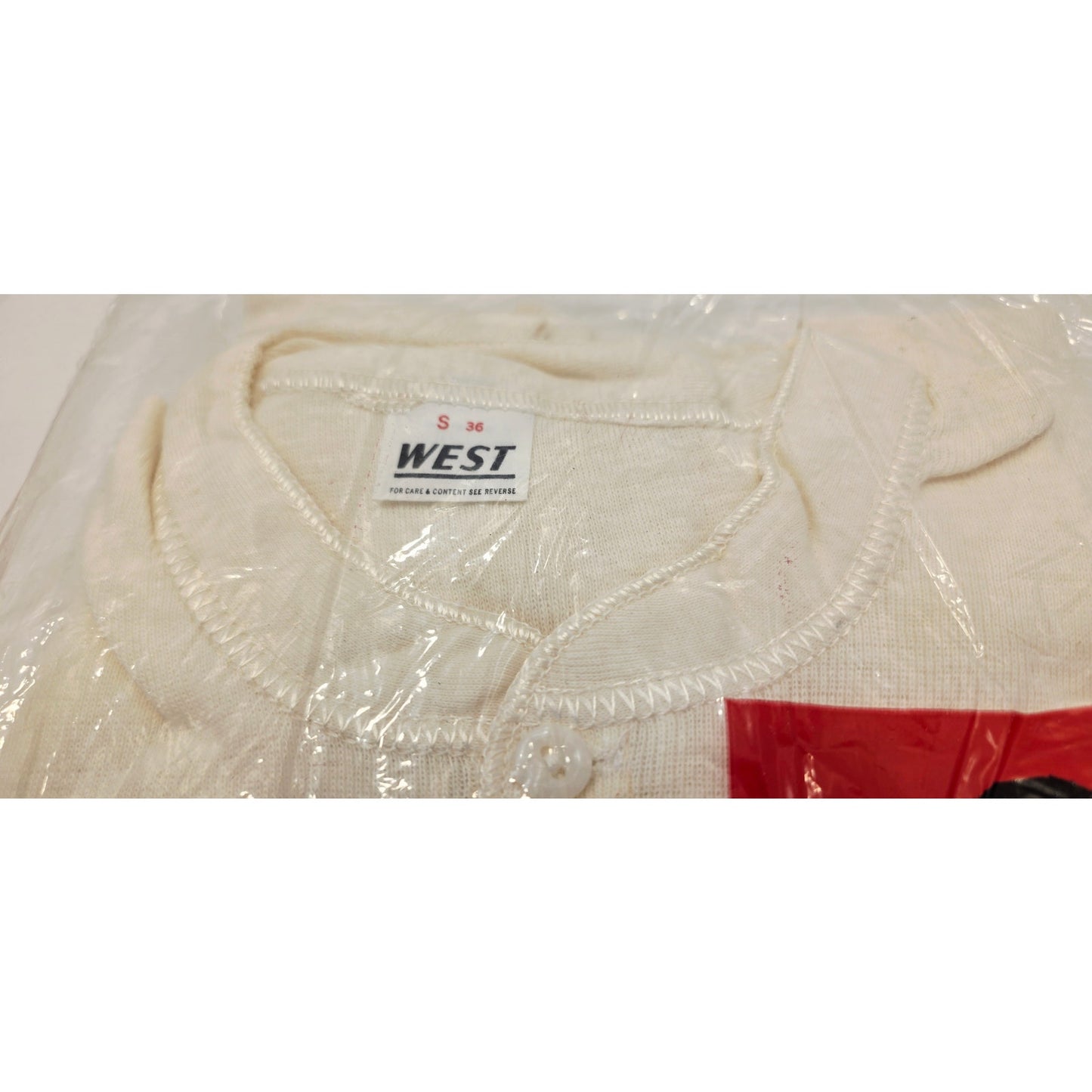 VINTAGE *NEW* 1970's Men's Outerwear (Long johns) Cream 100% Cotton Size S (36)