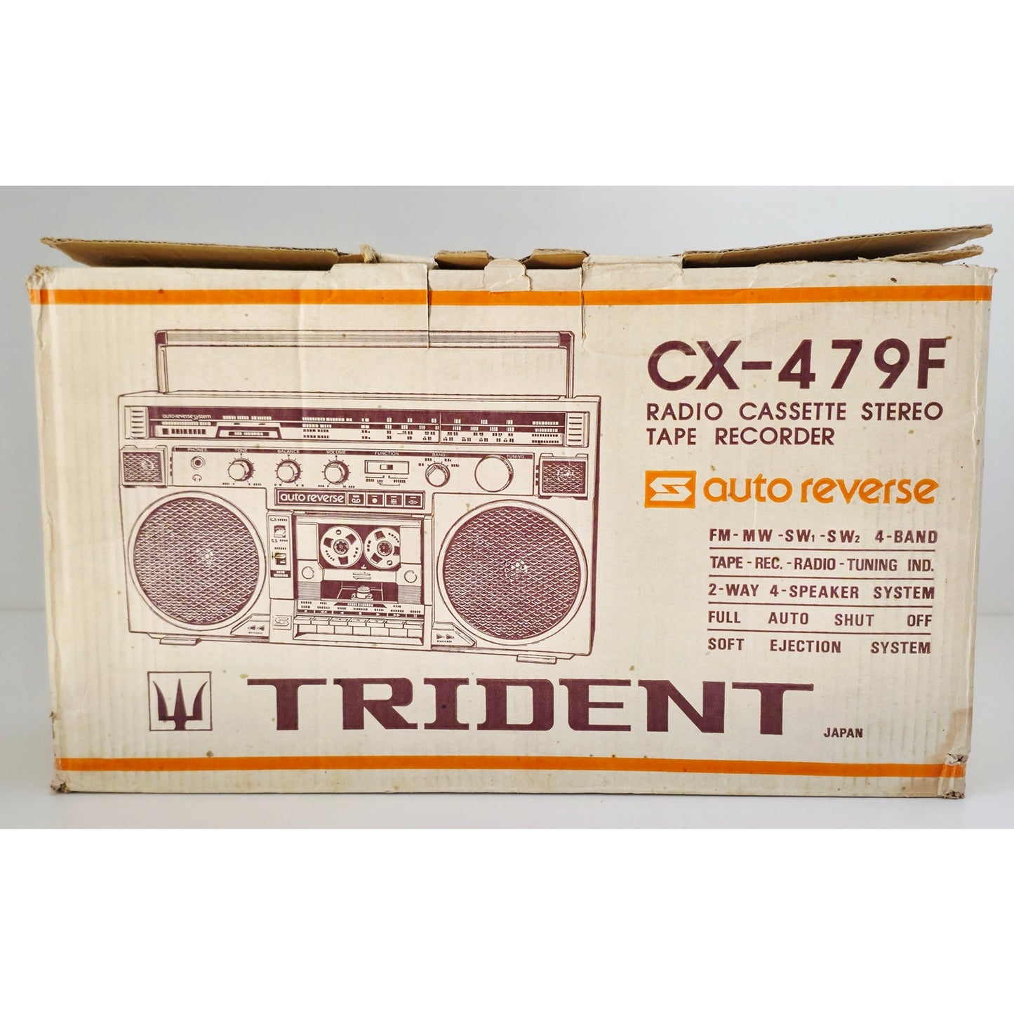 VINTAGE *PRISTINE* 1980's Trident CX-479F FM Radio Cassette Stereo Boombox