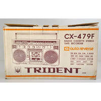 VINTAGE *PRISTINE* 1980's Trident CX-479F FM Radio Cassette Stereo Boombox