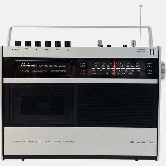 VINTAGE *PRISTINE* 1980's Broksonic C-459 Cassette AM/FM Boombox Needs Lovin'