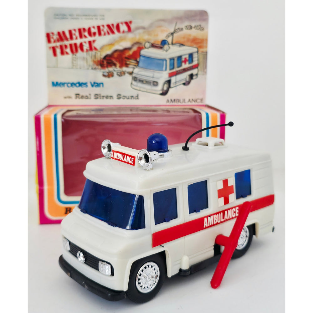 VINTAGE *NEW* 1960's Ambulance Emergency Truck Mercedes Van w/Real Siren Sound