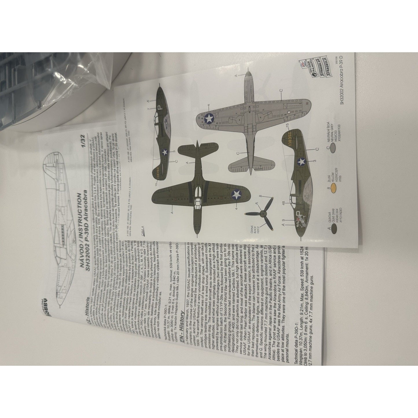 Special Hobby 32002 P-39D Airacobra Scale 1/32 Limited Edition Model Kit OB