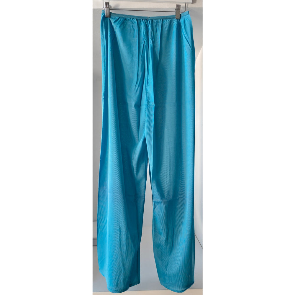 VINTAGE *NEW* 1960's  Women's Blue Pajama Set with White Trim 100% Acetate Size 40