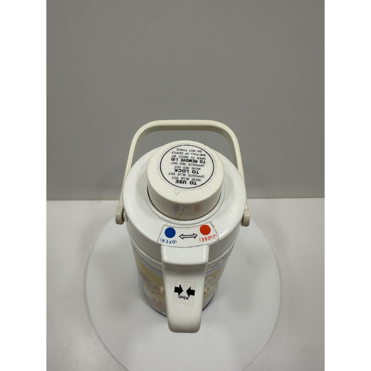 VINTAGE *NEW* 1970's Drink Dispenser w/Flowers Pumper Coffee Hot Cold Beverage