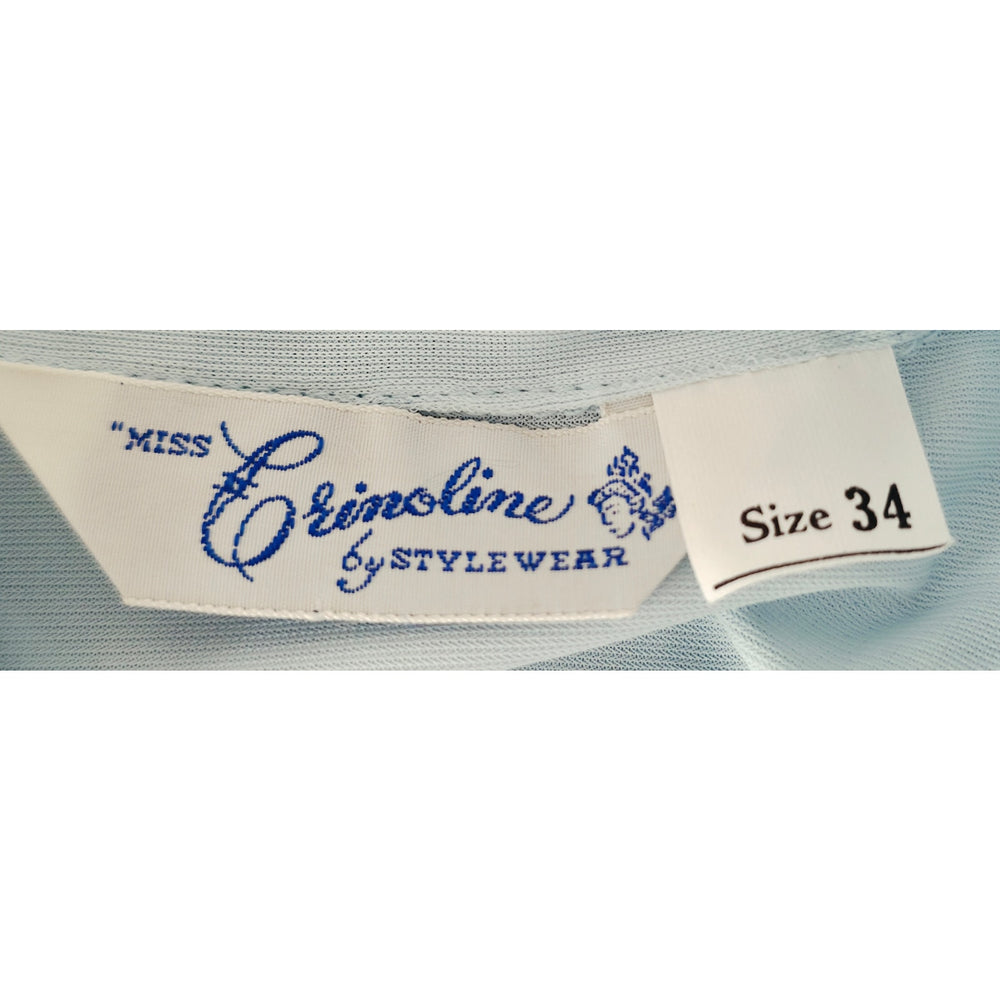 VINTAGE *NEW* 1960's Miss Crinoline Women's Blue with Lace Pajama Set Size 34