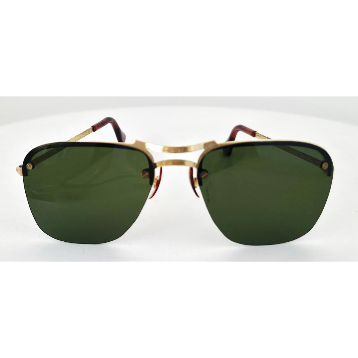 VINTAGE *NEW* 1970's Glam Unisex Gold Frame with Gray Lens Sunglasses