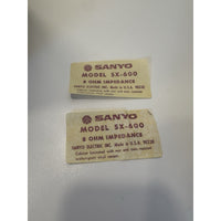 VINTAGE *NEW* 1978 Sanyo Model SX-600 Speaker Set Black/Woodgrain