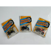VINTAGE *NEW* 1981 Tough Wheels Motorcross Cycles Metal Scale Die Cast Set of 3