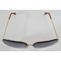 VINTAGE *NEW* 1970's Glam Unisex Sunglasses Black Frame with Smoke Grey Lens