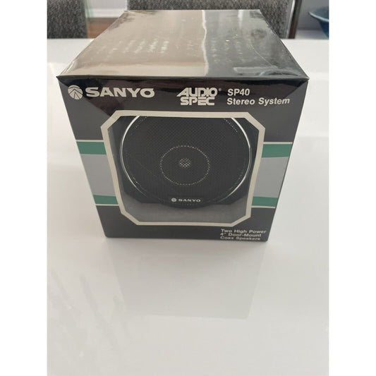 VINTAGE *NEW* SANYO Audio Spec SP40 4" Stereo Coax Door Speakers