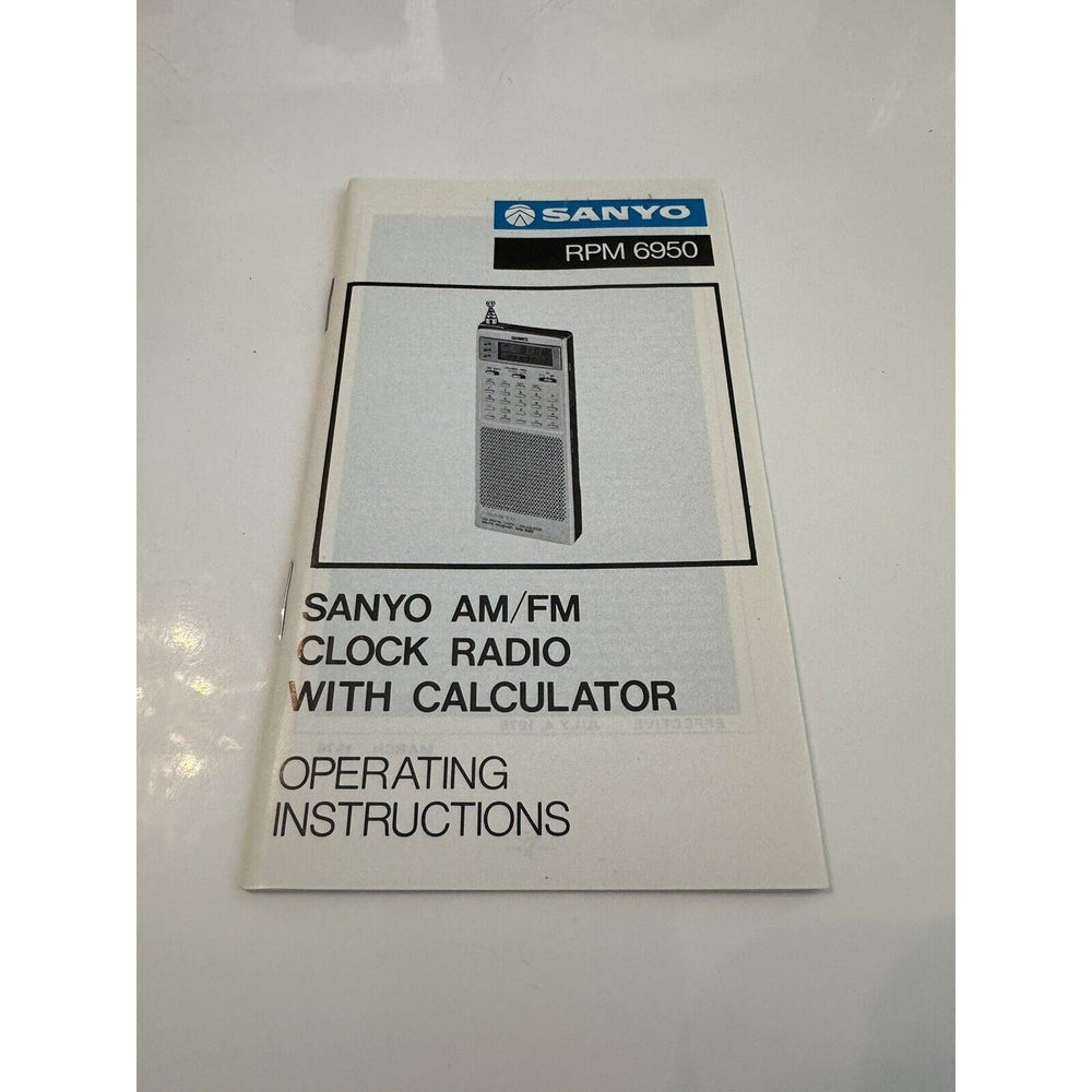 VINTAGE *NEW* Sanyo RPM 6950 Calculator am/fm Clock Radio Slim