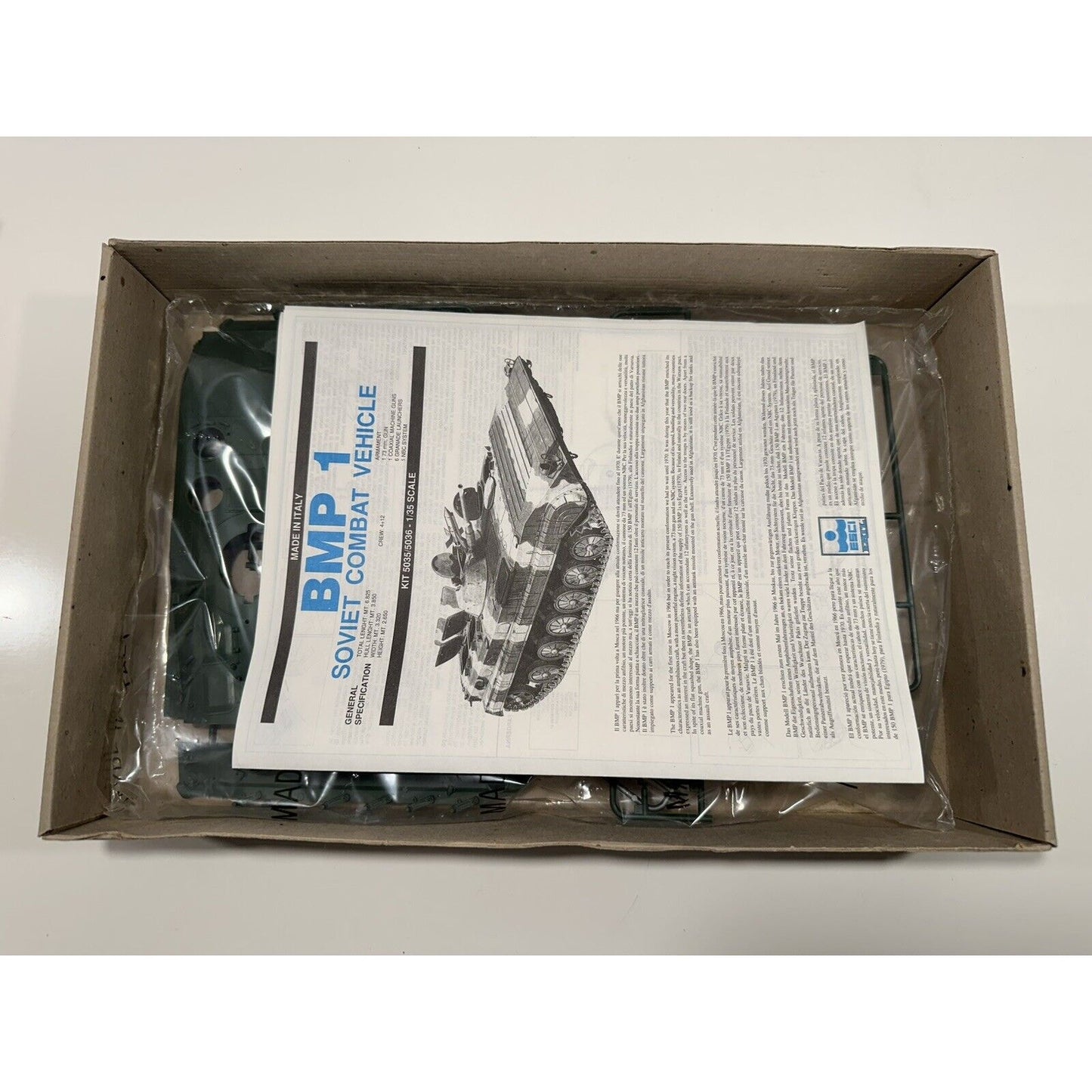 VINTAGE *NEW* ESCi/ERTL bmp1 Soviet Combat Vehicle 5035/5036 1:35