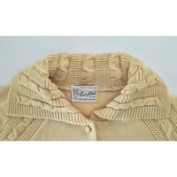 VINTAGE *NEW* 1960's Knit'n Kitten Women's Yellow Collared Sweater Size M