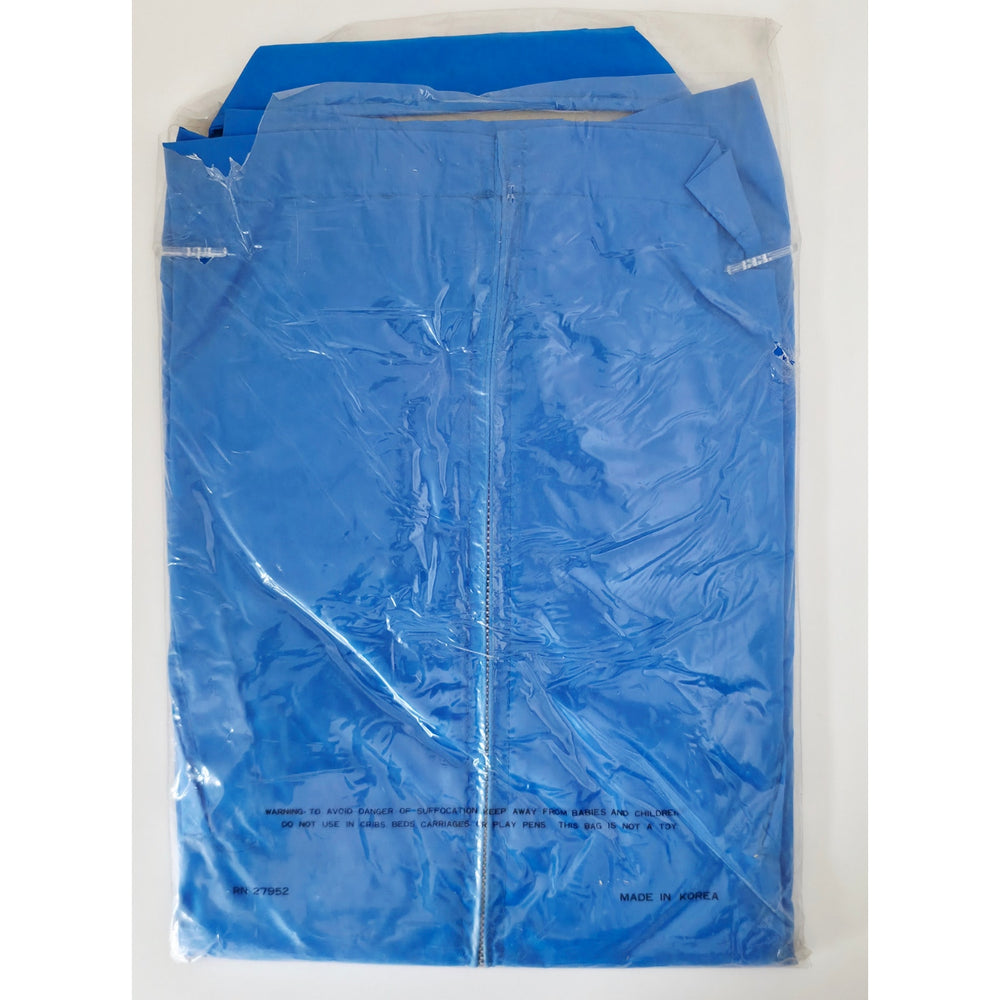 VINTAGE *NEW* 1970's Caribu Men's Blue Nylon All Weather Zip Hood Jacket Size L