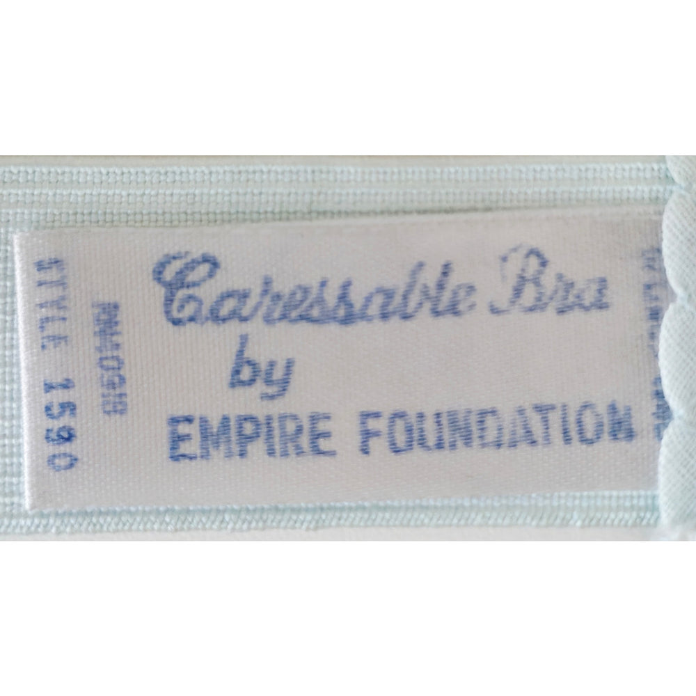 VINTAGE *NEW* 1960's Empire Foundation Women's Blue Lace Push-Up Bra Size 36A