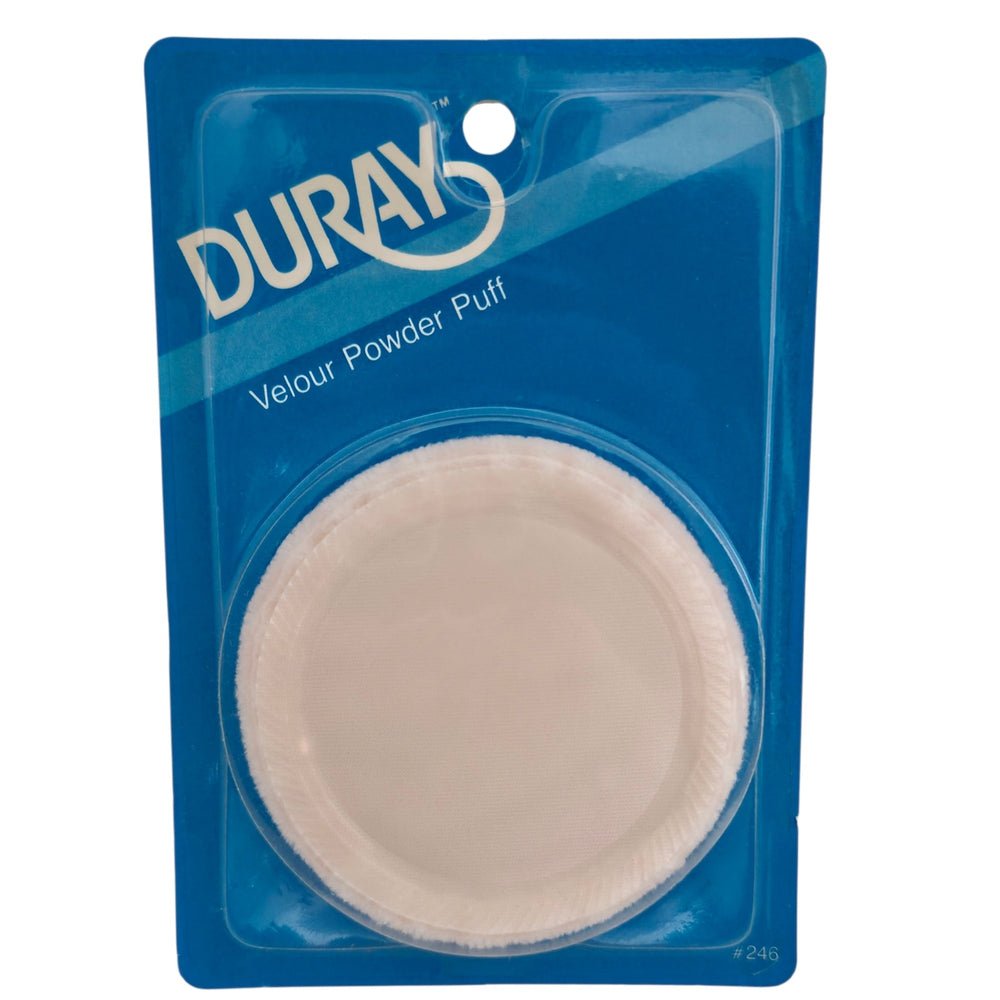 VINTAGE *NEW* Duray Velour Powder Puff - Cream USA