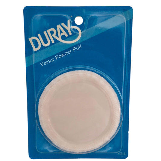 VINTAGE *NEW* Duray Velour Powder Puff - Cream USA
