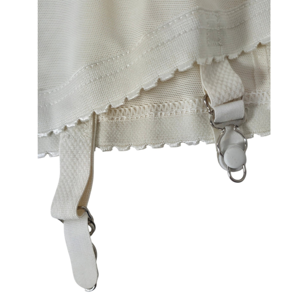 VINTAGE *NEW* 1960's Women's White High-Waisted Girdle with Garter Size L
