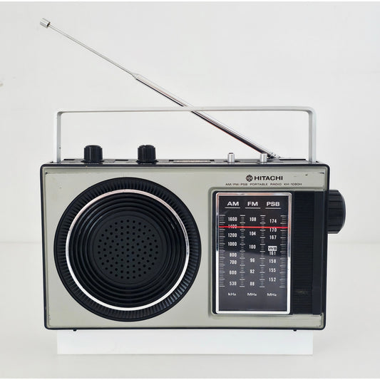 VINTAGE *PRISTINE* 1980's Hitachi KH-1080H AM/FM/PSB 3-Band Portable Radio