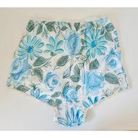 VINTAGE *NEW* 1960's Beaunit Women's Blue Flower Print Panties Size L
