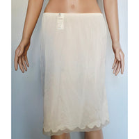 VINTAGE *NEW* 1960's Kayser Women's Cream Scalloped Half Slip Size L