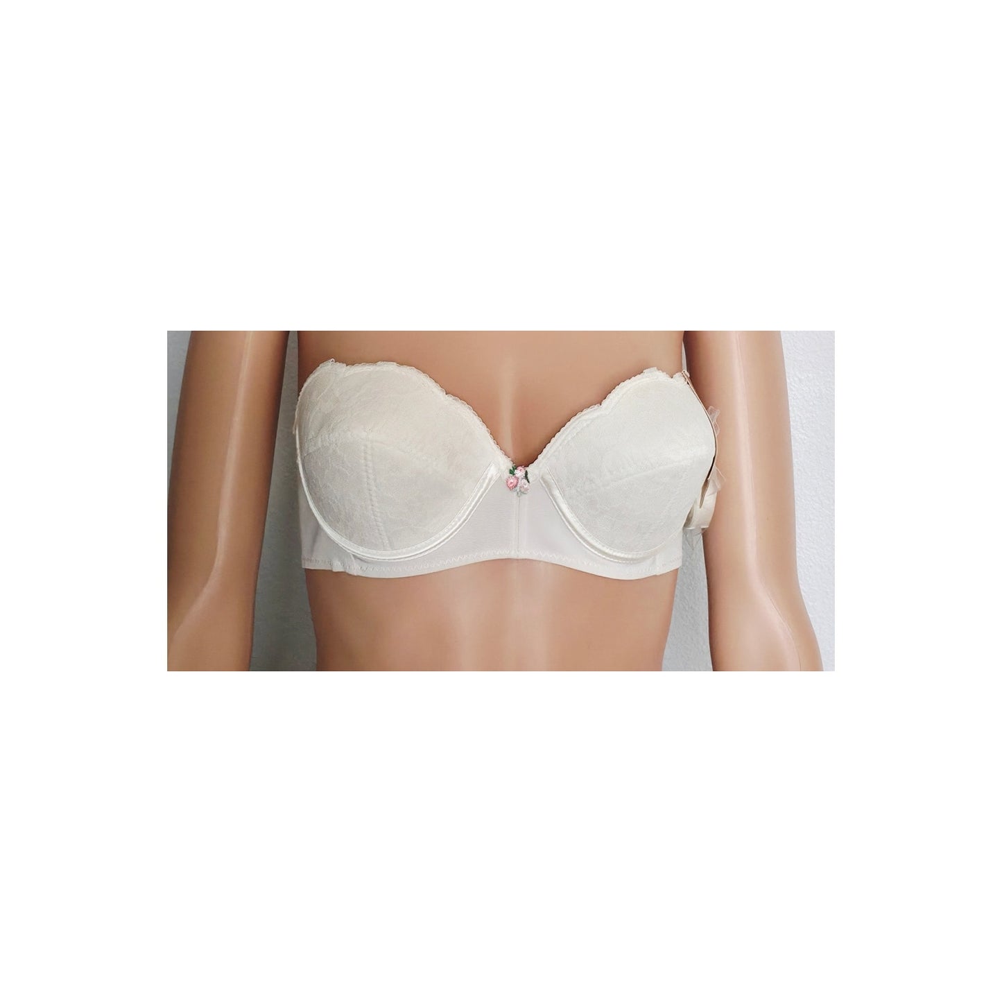 VINTAGE *NEW* 1960's Splendor Form Women's White Strapless 6-Way Bullet Bra 36B