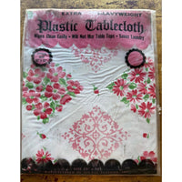 VINTAGE *NEW* 1960's Sir-Pac Heavyweight Plastic 52" X 52" Tablecloth USA