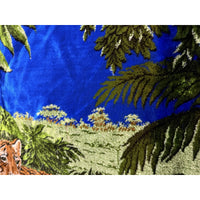 VINTAGE *PRISTINE* 1960's Tigers At Play Lebanese Velvet Tapestry